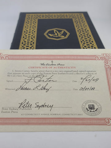New Easton Press Jimmy Carter:  We Can Have Peace In The Holy Land SIGNED W COA.