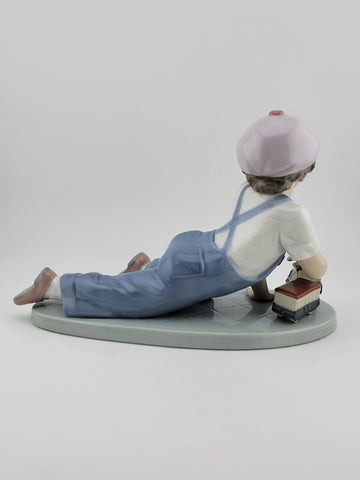 Rare Vintage Lladro #7619 All Aboard Porcelain Figurine 1992 Collectors Society.