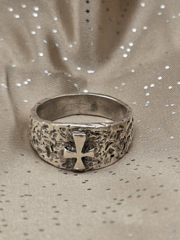 RETIRED RARE MENS James Avery “Mark Of The Cross” Sterling Silver Ring Size 11