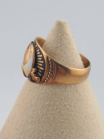 Vintage 10k Solid Gold Masonic Ostby Barton Shriner Ring Size 9. Weight 6.1 Gram