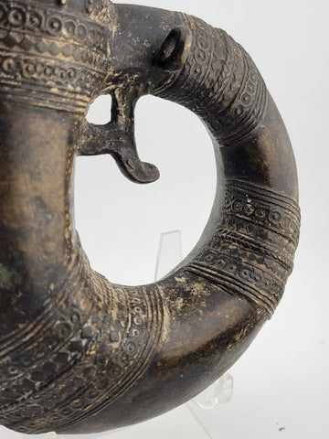 Antique round shape powder flask Rare collectible ottoman Islamic Arabic. No Lid