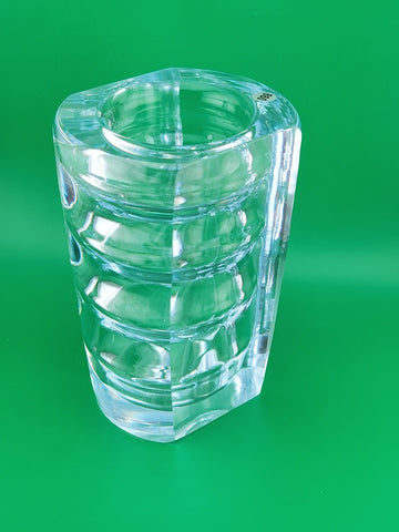 ORREFORS 1930s Edvin Ohrstrom Öhrström RARE Ribbed Optic Glass  Vase, Sweden