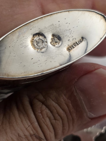 Antique Set Of 2 Sterling Silver Overlay Glass Perfume Bottles. 3.5 & 2.5 Inches