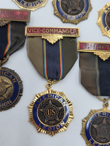 Vintage American Legion Officer Medals National Executive Vice Commander Lot