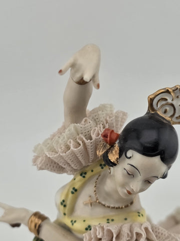 Antique Crown Alka Dresden CARMEN Lady Floral German Flamenco Dancer Gremany