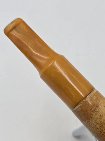 Antique D.P. Ehrlich Boston Large Meerschaum Tobacco Pipe Genuine Amber Stem