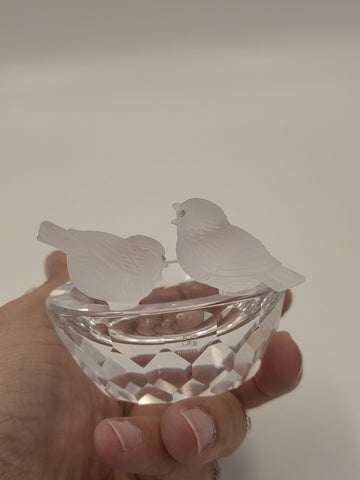Vintage Retired Swarovski Crystal 7460 108 000 Bird Bath With Crystals 010029.