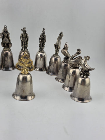 Vintage Complete Set of 12 Reed & Barton's 12 Days of Christmas Silver Bells.