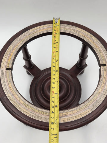 VTG Old World Zodiac Astrology Wooden Desktop 11” Globe w/ Stand -Made in Italy