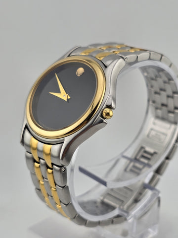 Vintage Movado Classic Museum Two-Tone Quartz Wristwatch 81-E4-0823. New Battery