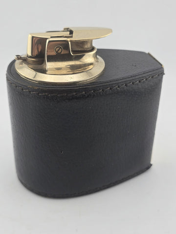 Rare Italian Mark Cross Leather Wrapped Vintage Table Lighter -Ronson. Untested