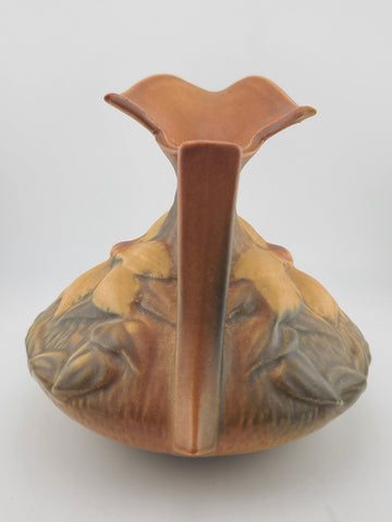 Vtg Roseville Made In The USA Pottery Clematis Ewer Pitcher 16.6 Mold 6" Tall