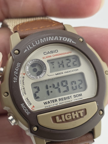 Vintage Casio W-87h Illuminator Digital Watch Men Grey Backlight 1536 W-87H