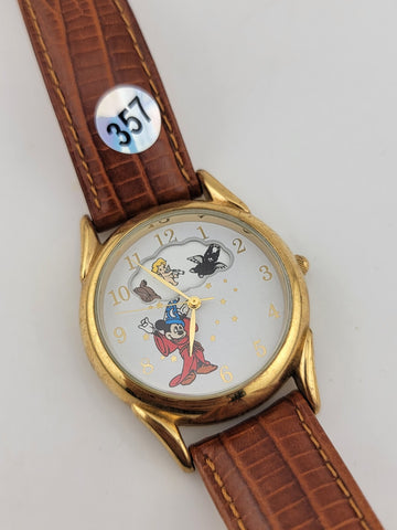 Disney Fantasia Watch Sorcerers Apprentice VTG Rare 1995 55th Anniversary. Works
