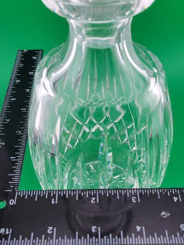 Waterford Signed Lismore Cut Crystal Spirit Decanter w Ball Stopper 10 5/8''