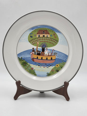 Villeroy & Boch Design Naif Laplau 4 Dinner Plates Christmas Village Noah Ark