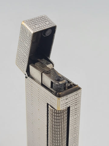 Vintage Dunhill Rollagas Silver Tone Made in Switzerland Clean Cond. Untested.