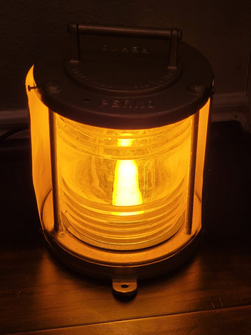 Rare Vintage Original Perko USCG Ships Masthead Light W New Cable. Works.