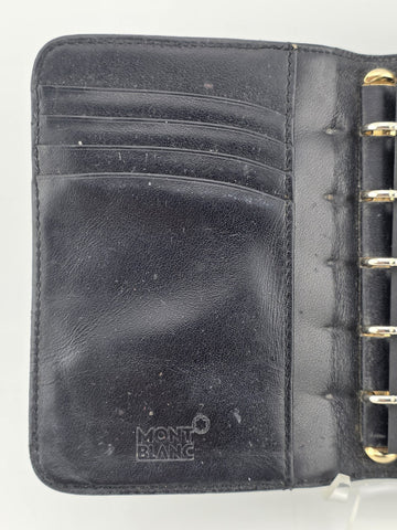 VTG MONTBLANC BOHEME 106788 POCKET ORGANIZER-WALLET BLACK-PEARL LEATHER ITALY