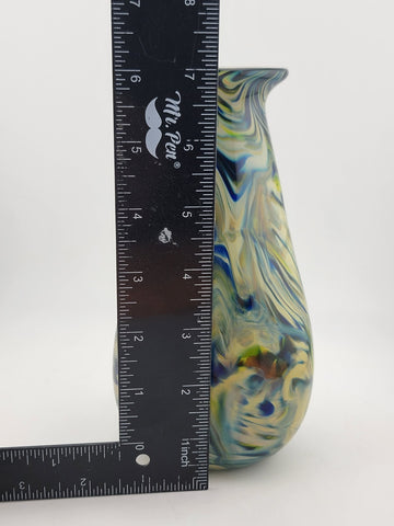 Rare One Of A Kind Collectible Scott Meyer 2009 Signed Fused Glass Vase.