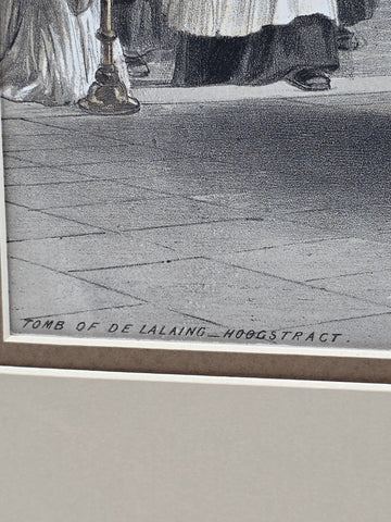 Tomb Of De Lalaing 19th C British Lithograph Day & Son Queen’s Printer 20x16