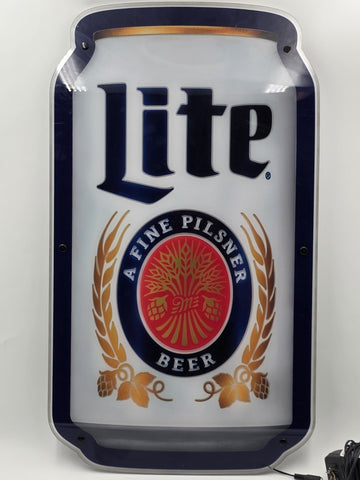 1995 Miller Lite LED Bar Sign Lighted Beer Wall Decor 26” Man Cave Pub. Working.