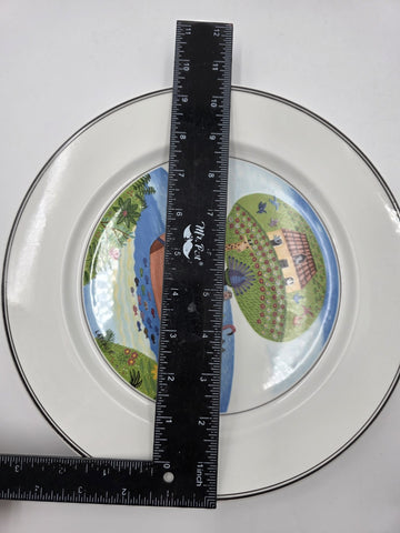 Villeroy & Boch Design Naif Laplau 4 Dinner Plates Christmas Village Noah Ark