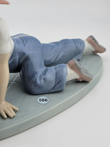 Rare Vintage Lladro #7619 All Aboard Porcelain Figurine 1992 Collectors Society.