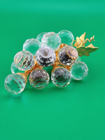 Vintage Swarovski Silver Crystal Figurine 15 Grape Grapes Cluster Marked Logo