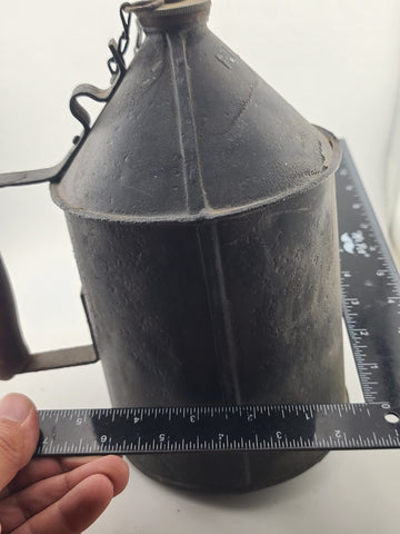 Rare Antique Railroad Water Drinking Can Steel Jug Section Gang Track Worker