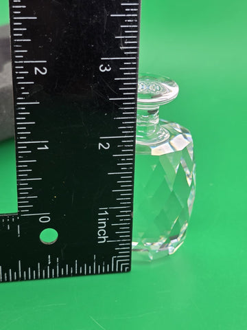 Vintage 1970 Swarovski Faceted Clear Crystal 2.5" tall ONE TON Paperweight W Box