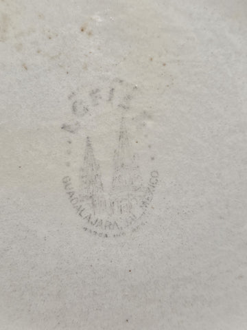 Vintage LOFISA POTTERY VASE 13 1/4" tall Cream w Black & Gold Dragon Theme.