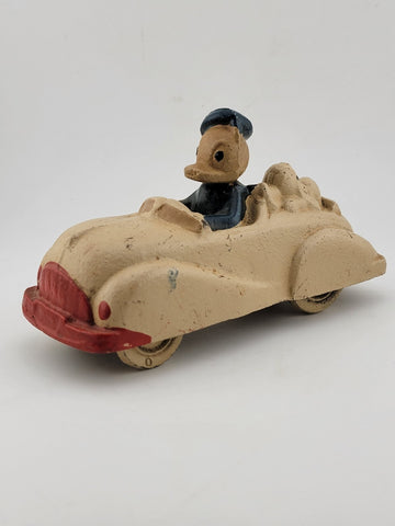 Vintage 1940’s Sun Rubber Co. Donald Duck & Pluto Roadster Car