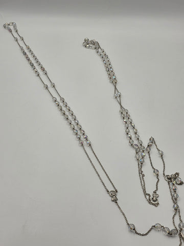 Vintage Italian 51" Ceremonial Catholic Rosary stal Beads Large Crucifix