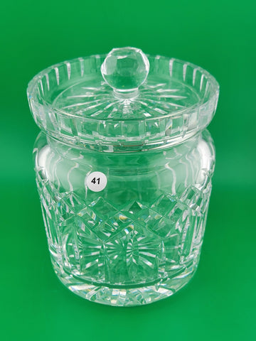 Vintage Waterford Crystal Lismore Lidded Biscuit Barrel Jar Canister Ireland