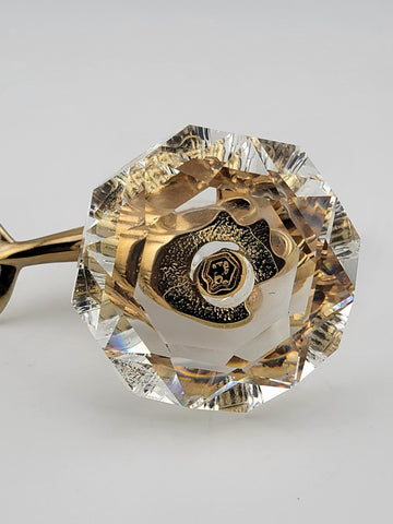 Lencia  Star Collection Austrian Lead Crystal/ 22 Carat Goldplated Metal Dolphin