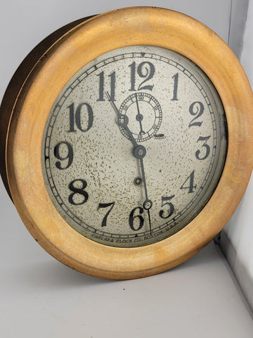Rare Antique Large Chelsea Ships Clock 10” Brass. Good Condition. Sold As-is.
