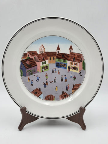 Villeroy & Boch Design Naif Laplau 4 Dinner Plates Christmas Village Noah Ark