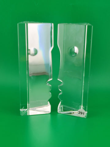 Pair Of Baccarat Crystal "Encounter" Sculpture. Robert Rigot France. VG Cond.