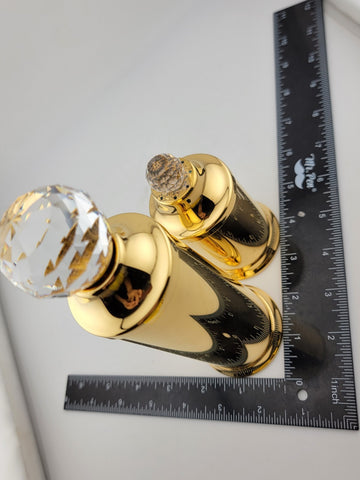 24 Karat Gold-Plated Brass Swarovski Crystal Slat & Pepper Valerio Alberello