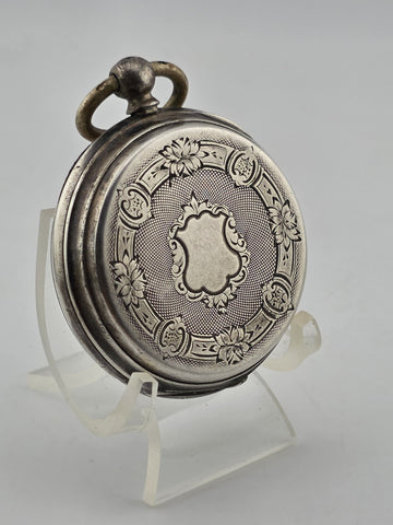 Antique Swiss Silver Pocket Watch c1890 ECHAPPEMENT CYLINDRE RUBIS Working
