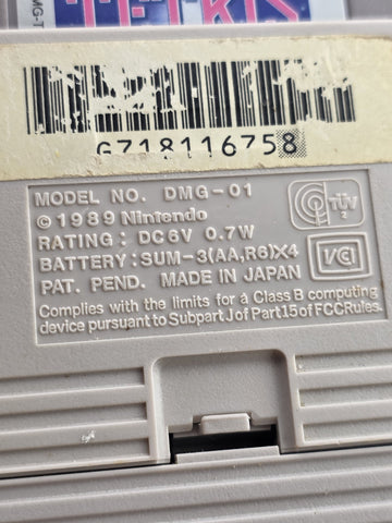 Original Nintendo GameBoy DMG-01 Handheld Console W Tetris Game - Working. Read.