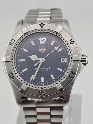 Vintage TAG Heuer 2000 Blue Men's Watch - WK11130-MV6062. 200 Meters. Works.