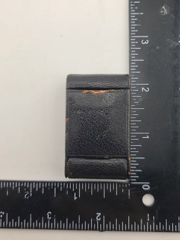 Antique Bulova 10AE In 1937 German Weppler Case Miniature Travel Clock. Works.