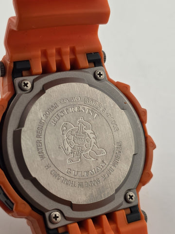 Vintage Casio G SHOCK G-9100R GULFMAN RESCUE STOCK WATCH Men in Rescue Orange