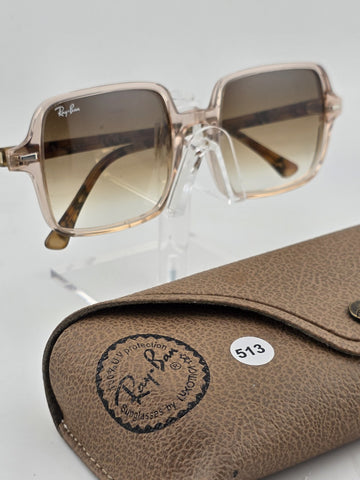 Vtg RAY-BAN RB 1973 1281/51 CLEAR PINK GRADIENT AUTHENTIC FRAME SUNGLASSES 53-20