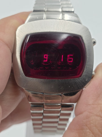 Rare Vintage 1960s Eagle USA EA101 LED Digital Watch Red Display Space Age Works