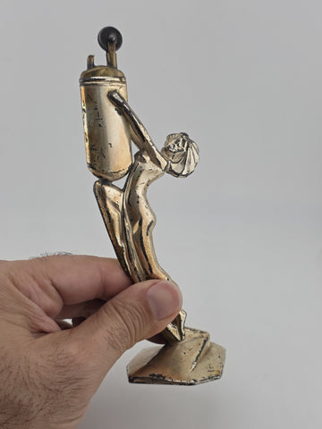 Ultra Rare Antique 1912 Art Deco Weidlich Brothers silver plated desk lighter