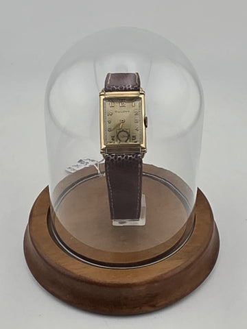 Antique 1941 Bulova President 10k GF Wristwatch. Phil Collins Estate. Read Works