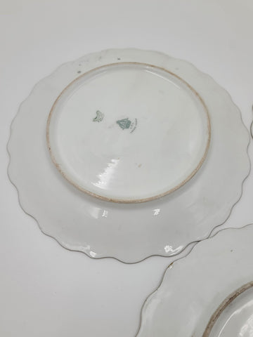 SET OF 3 ANTIQUE LIMOGES FRANCE LRL HAND PAINTED BIRDS CABINET PLATE SIGNED